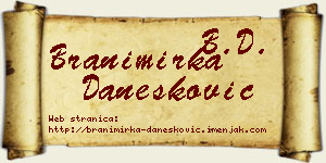 Branimirka Danesković vizit kartica